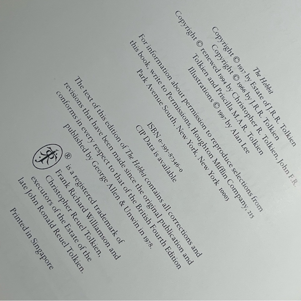 1977 The Hobbit J R R Tolkien Illustrated by Alan Lee Hardcover Book - Picture 8 of 11